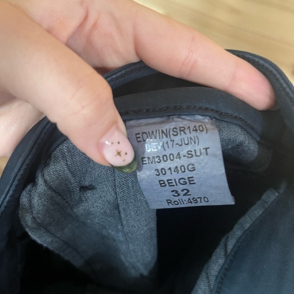 Edwin Men's Charcoal Flat Front Shorts - Picture 5 of 5